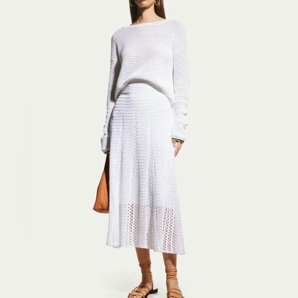 NWT Vince Godet Crochet Midi Skirt